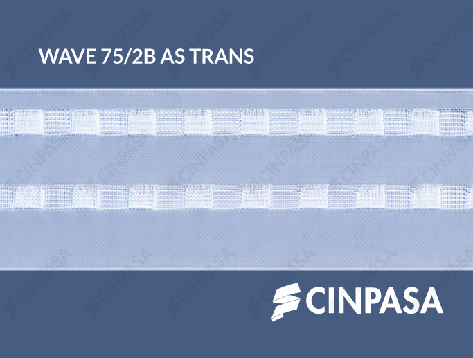  Perfect Wave Tape with 2 Pockets, Type B, Asymmetrical, Transparent 